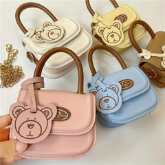 Cute Bear Saddle Bag Messenger Chain Shoulder Handbag for Girls