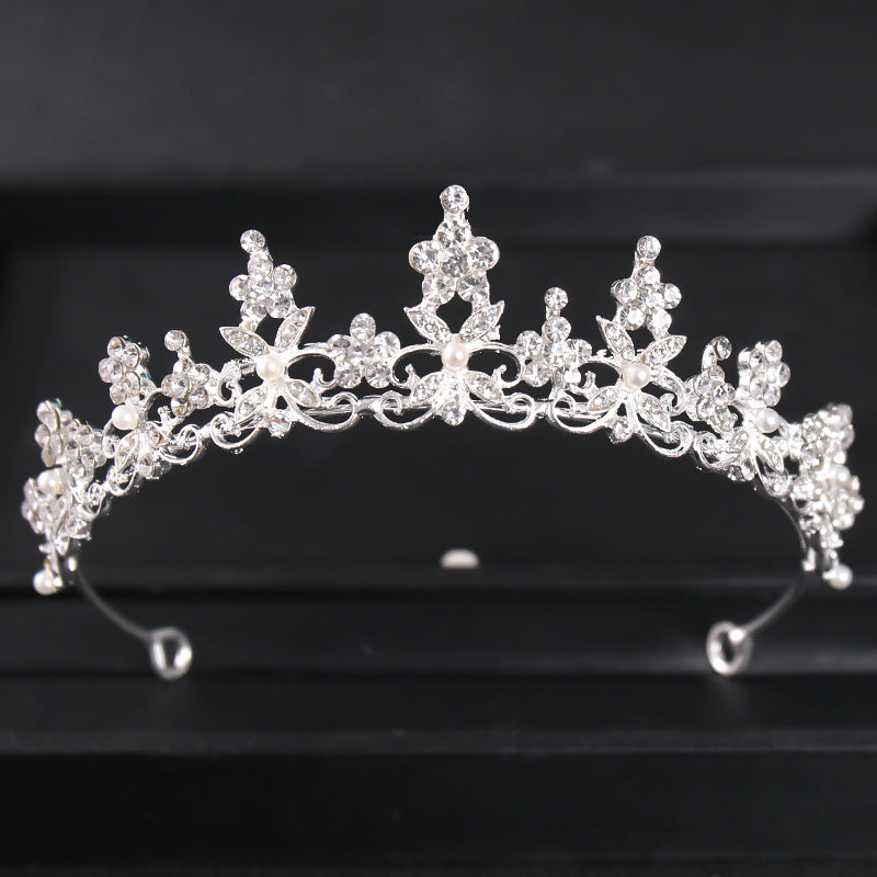 Rose Golden Tiara Bridal Hair Jewelry Wedding Bride
