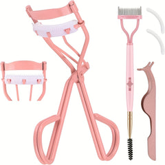 Eyelash Curler with Built-in Comb and 2 Replacement Pads