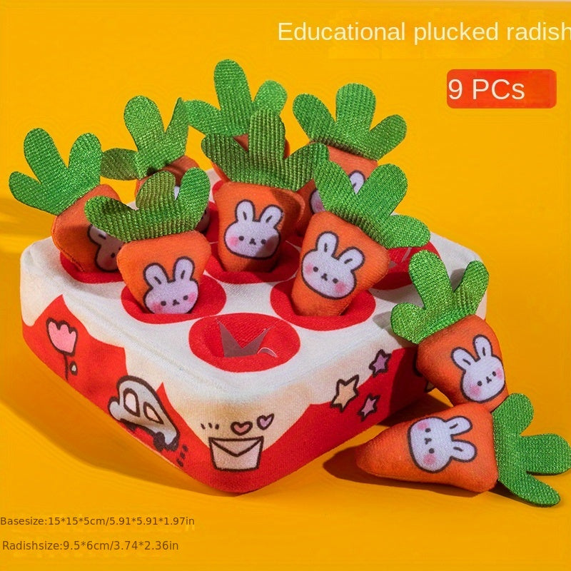 Plush Pull Carrot Toy Puzzle for Early Education
