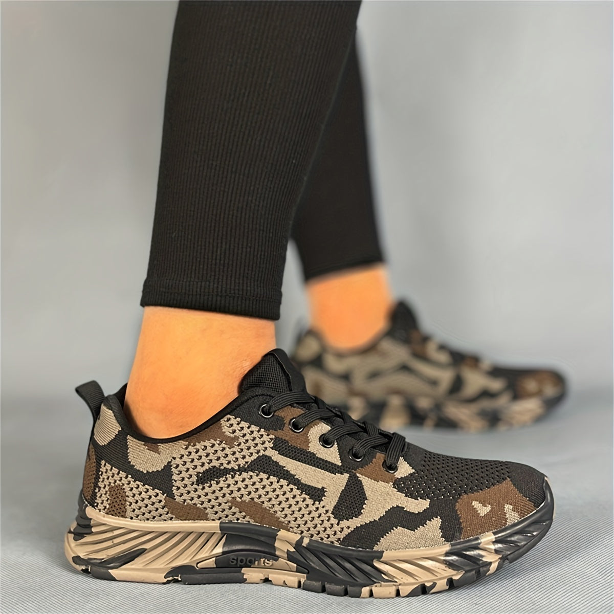Men's Camo Training Shoes Breathable Lightweight Casual Shoes Soft Sole