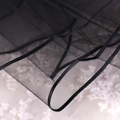 Gothic Veil Headdress With Comb Double Layer Headwear