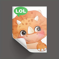 Cute Baby Dinosaur Wall Stickers - Kids Room Decor