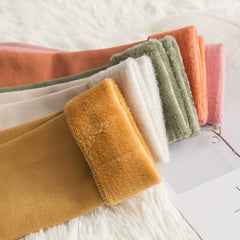 5 Pairs Plush Lined Socks Comfy & Warm Mid Tube Women's Stockings