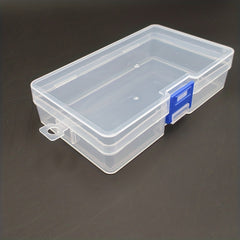 Transparent Plastic Lock Box Desktop Storage Portable Accessories Jewelry