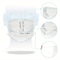 100pcs 3 Layer Disposable Face Masks Protective 3 Ply Breathable Comfortable
