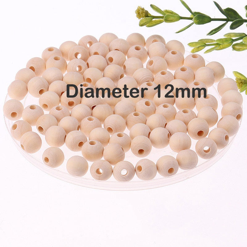 Beaded Wooden Beads Jewelry Accessories Round Beads