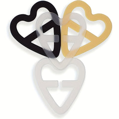 4pcs Heart Shaped Bra Strap Clips Non slip Buckles Conceal Bra Straps
