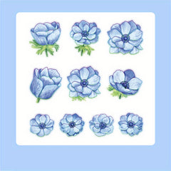 10PCS Flower DIY Paper Stickers Art Supplies PET DIY Decorative Planning