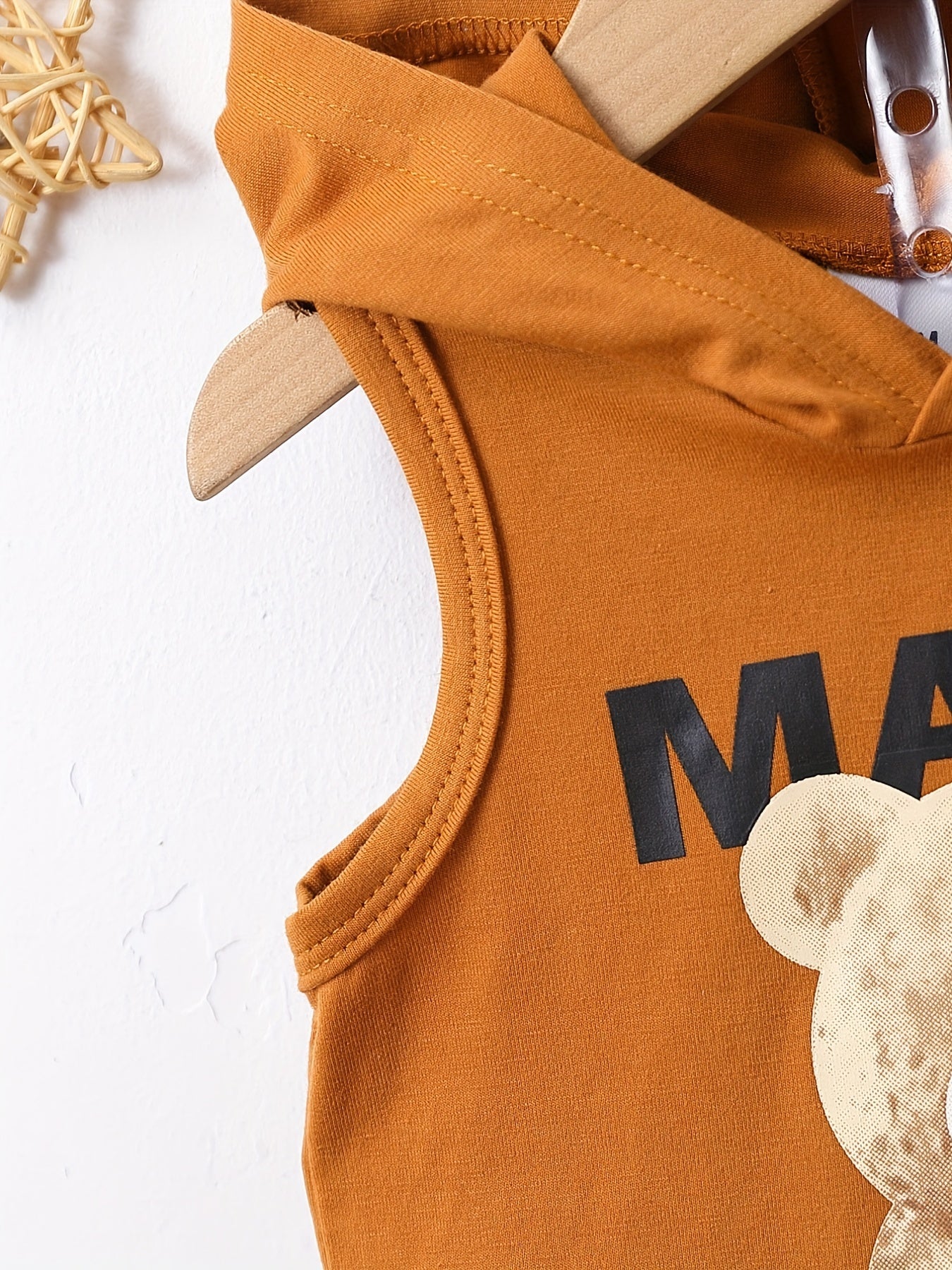 Baby Boys Friends Bear Hooded Tank Top & Shorts Set