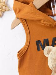Baby Boys Friends Bear Hooded Tank Top & Shorts Set