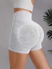 High Stretch Yoga Shorts Solid Running Workout Sports Shorts Women's Activewear