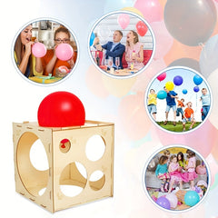 Wooden Balloon Sizer Cube Box Balloons Measuring Box For Birthday Party Balloon