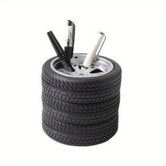 Tire Pen Holder Desktop Organizer Office Supplies Gift