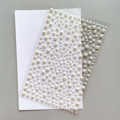 Flat Back Pearl Stickers Self Adhesive for Beauty Makeup Nail Art Phone DIY