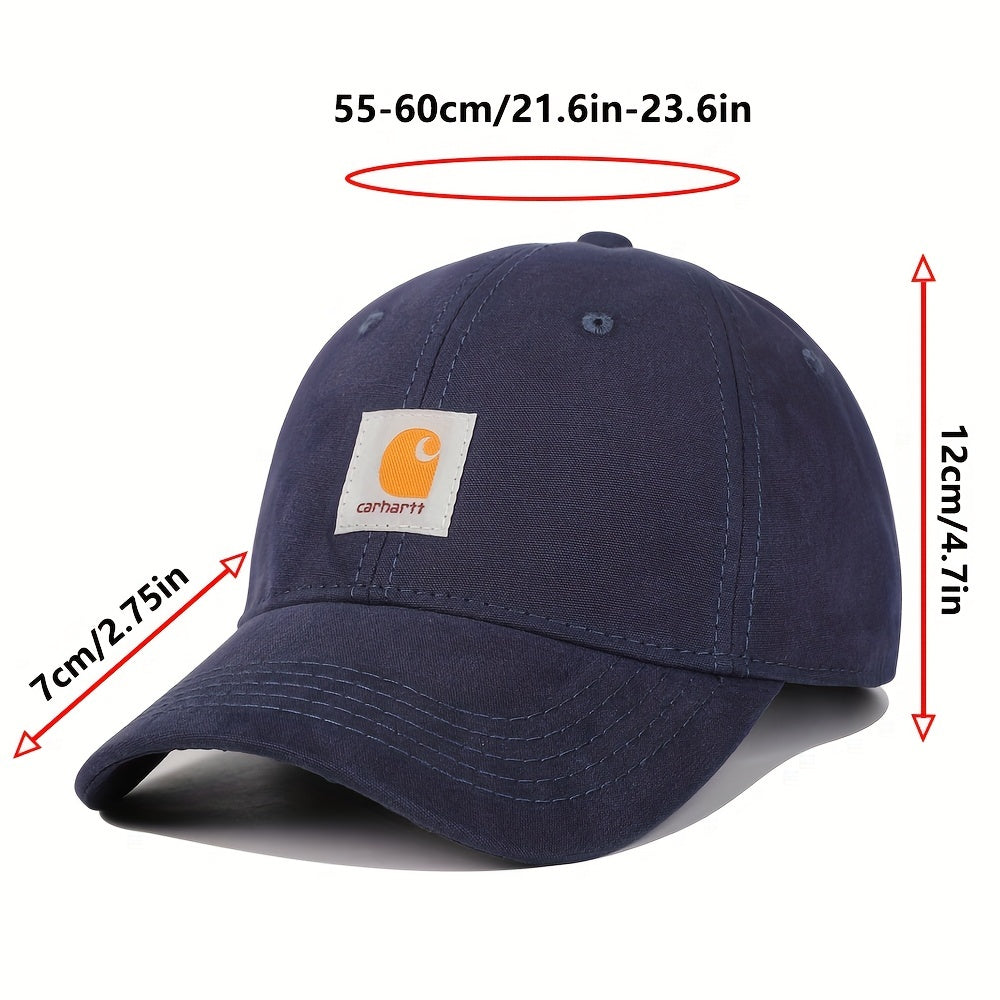 Label Patch Casual Baseball Cap Solid Adjustable Golf Sun Hat Unisex