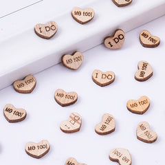 Wooden Heart Desktop Decoration Wedding Tablecloth 100pcs
