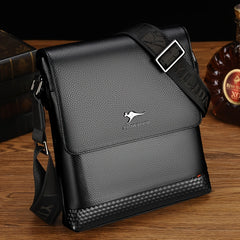 Men's First Layer Cowhide Shoulder Bag Large Capacity Business Crossbody Bag