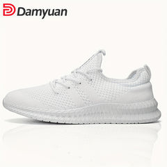 Comfortable Unisex Mesh Running Shoes Lace Up Outdoor Sneakers