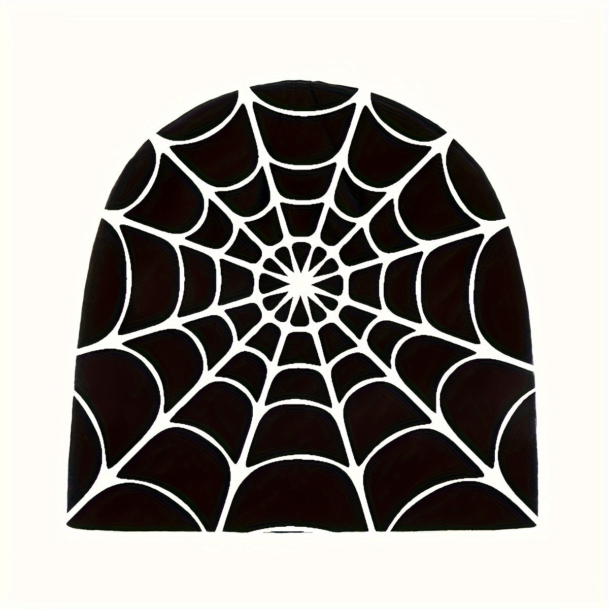 Y2K Winter Warm Beanie Hat with Spider Web Pattern