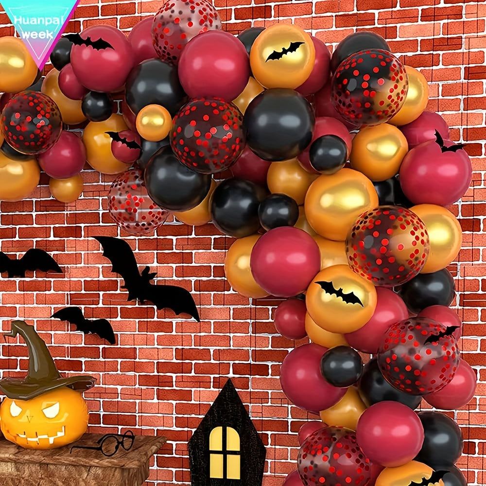 200pcs Golden Red Confetti Latex Balloons Halloween Party Decorations