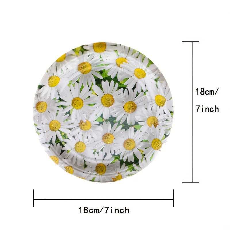 Daisy Flower Party Supplies Set Disposable Dinnerware Plates Napkins & Cups