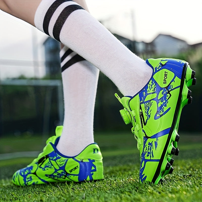 Youth AG Football Cleat Rotating Buckle Non Slip Soccer Shoes