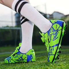 Youth AG Football Cleat Rotating Buckle Non Slip Soccer Shoes
