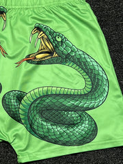 Snakes Print Skinny Shorts Yoga Casual Summer Women's Clothing