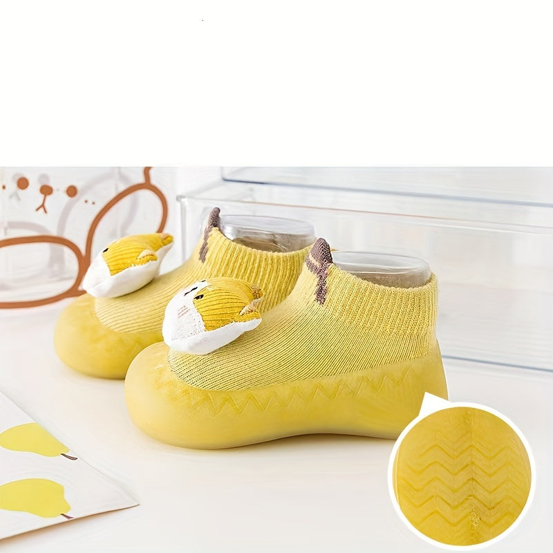 Cartoon Slip On Sock Shoes For Baby Girls Non Slip Walking Shoes