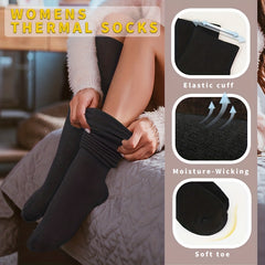 3 Pairs Warm Cotton Knee High Socks for Hiking
