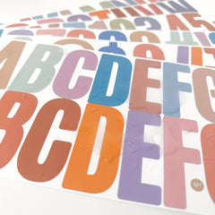 Vibrant 2.5 Boho Letter & Number Stickers Self Adhesive