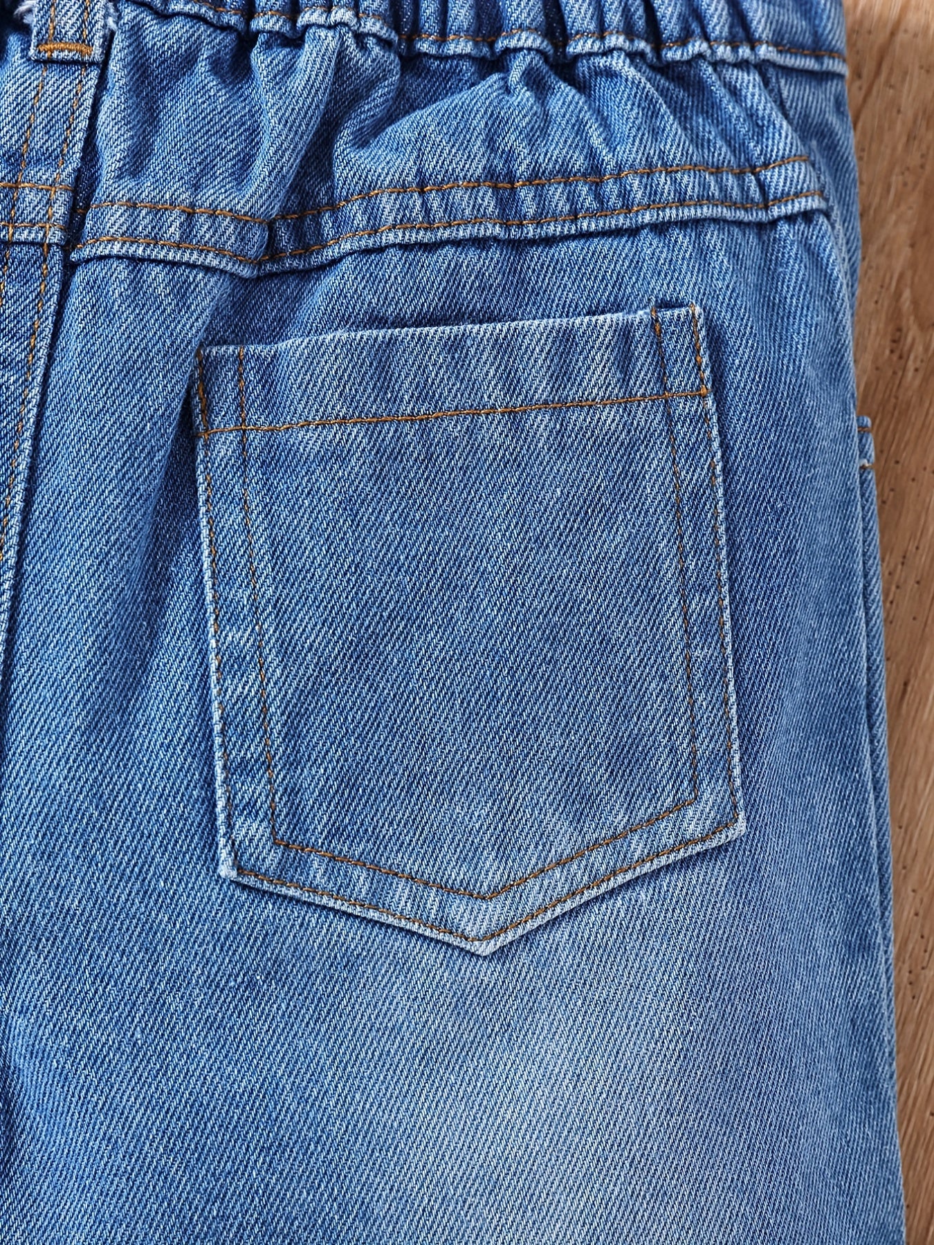 Girls Button Pocket Washed Denim Shorts Summer Clothes