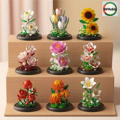 Flower Sunflower Rose Potted Plant Assembly Toy for Birthdays Easter Year