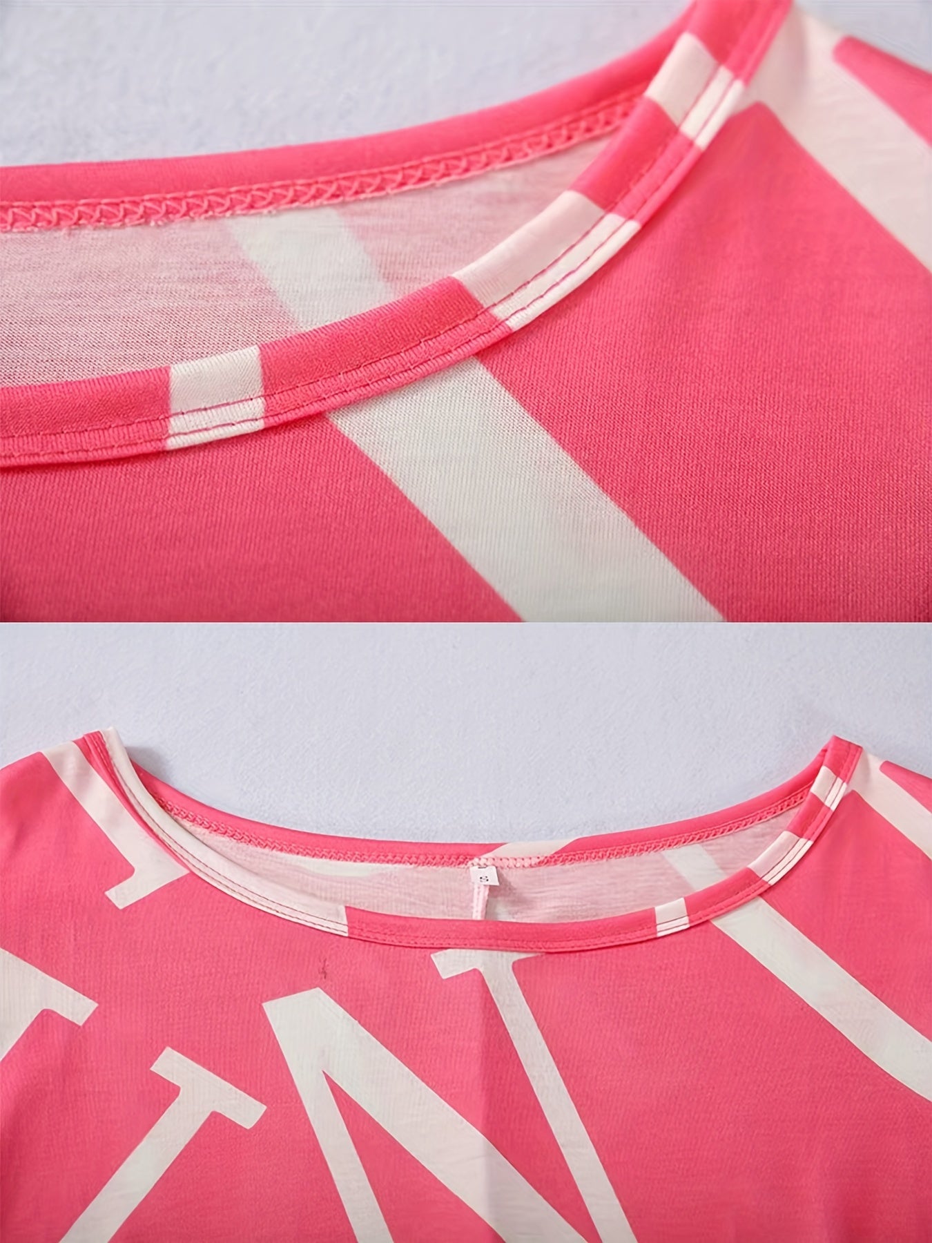 Women's Letter Print Long Sleeve Dress Loose Summer Casual Dress