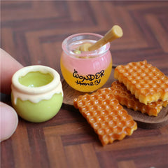 1:6 Dollhouse Honey Jar & Honeycomb Mini Food for BJD Blyth Doll