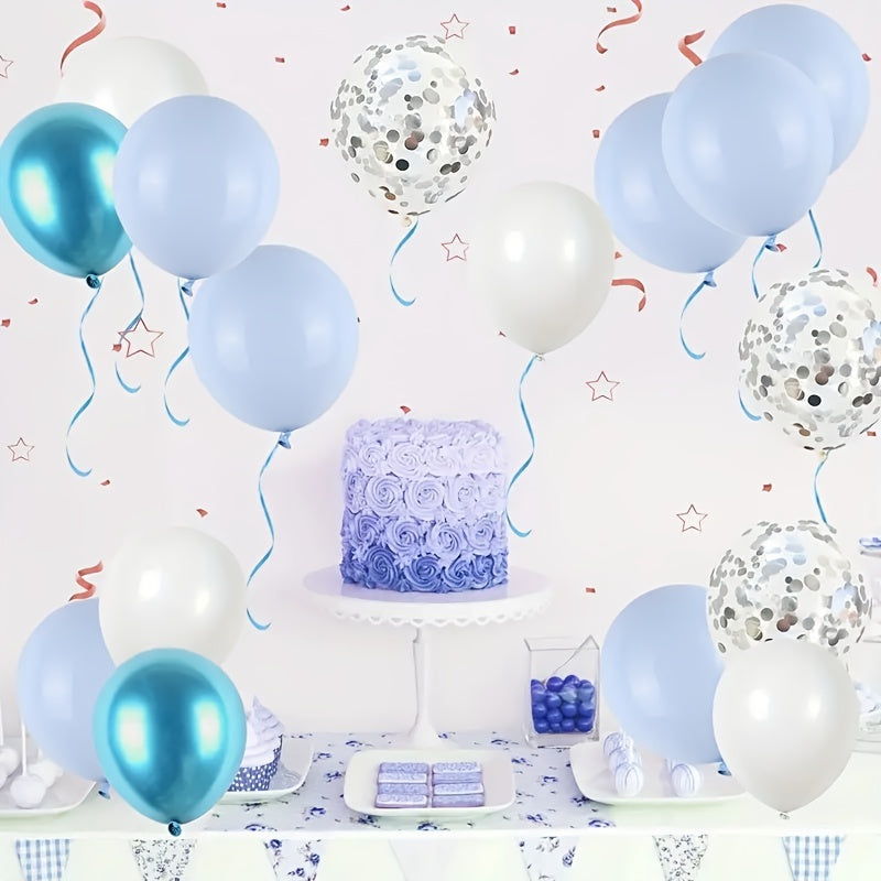 50pcs 30 Light Balloons Confetti Metallic Balloons For Party Decor