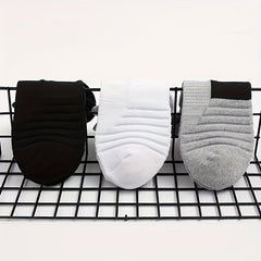 Men's Mid Crew Sport Socks, 3 Pairs, Sweat Absorbing, Comfy, Breathable