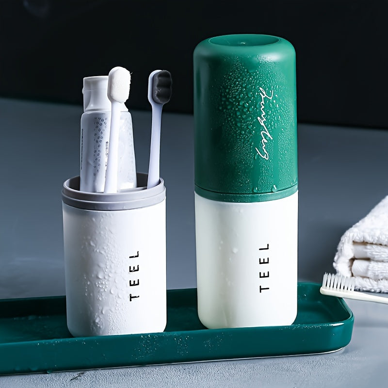 Travel Toothbrush Set with Tooth Cup and 4 Brushes