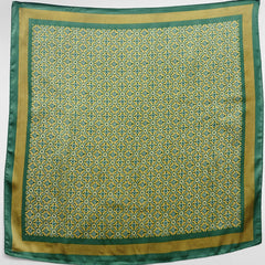 Geometric Print Small Square Silk Scarf Head Wrap