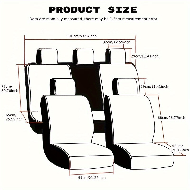 4pcs 9pcs Tire Pattern Car Seat Cover