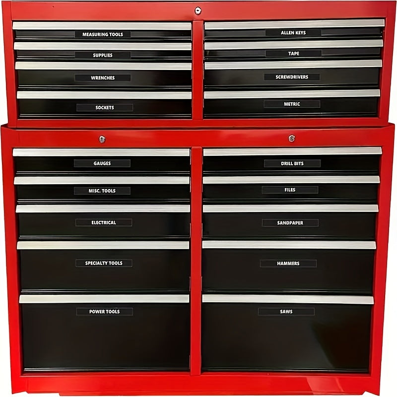 44pcs Toolbox Organization Label Waterproof Sticker