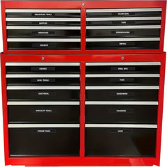 44pcs Toolbox Organization Label Waterproof Sticker