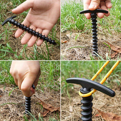 10pcs Tent Screw Stakes for Camping & Hiking