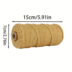 3mm 100m Cotton Macrame Cords for Wall Hangings Plant Hooks Crafts
