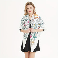 Flower Pattern Bandana Silk Tube Top Shawl Scarf Wrap Head Wrap