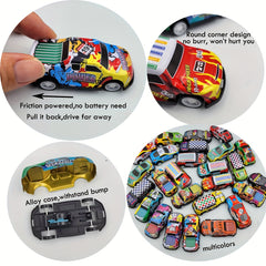 31pcs 2.75in Pull Back Toy Cars in Storage Box Party Favors Goodie Bag Stuffers