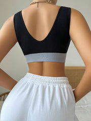 Colorblock Sports Bra Comfy & Breathable Stretch Intimates