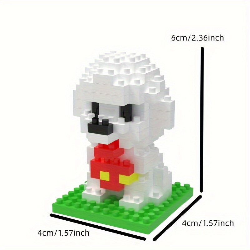 Dog Building Blocks Model DIY Assembled Block Toys