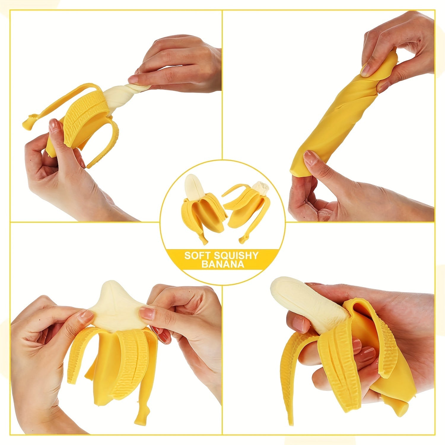 TPR Squeeze Toys Simulation Banana Holiday Party Activities Funny Toys